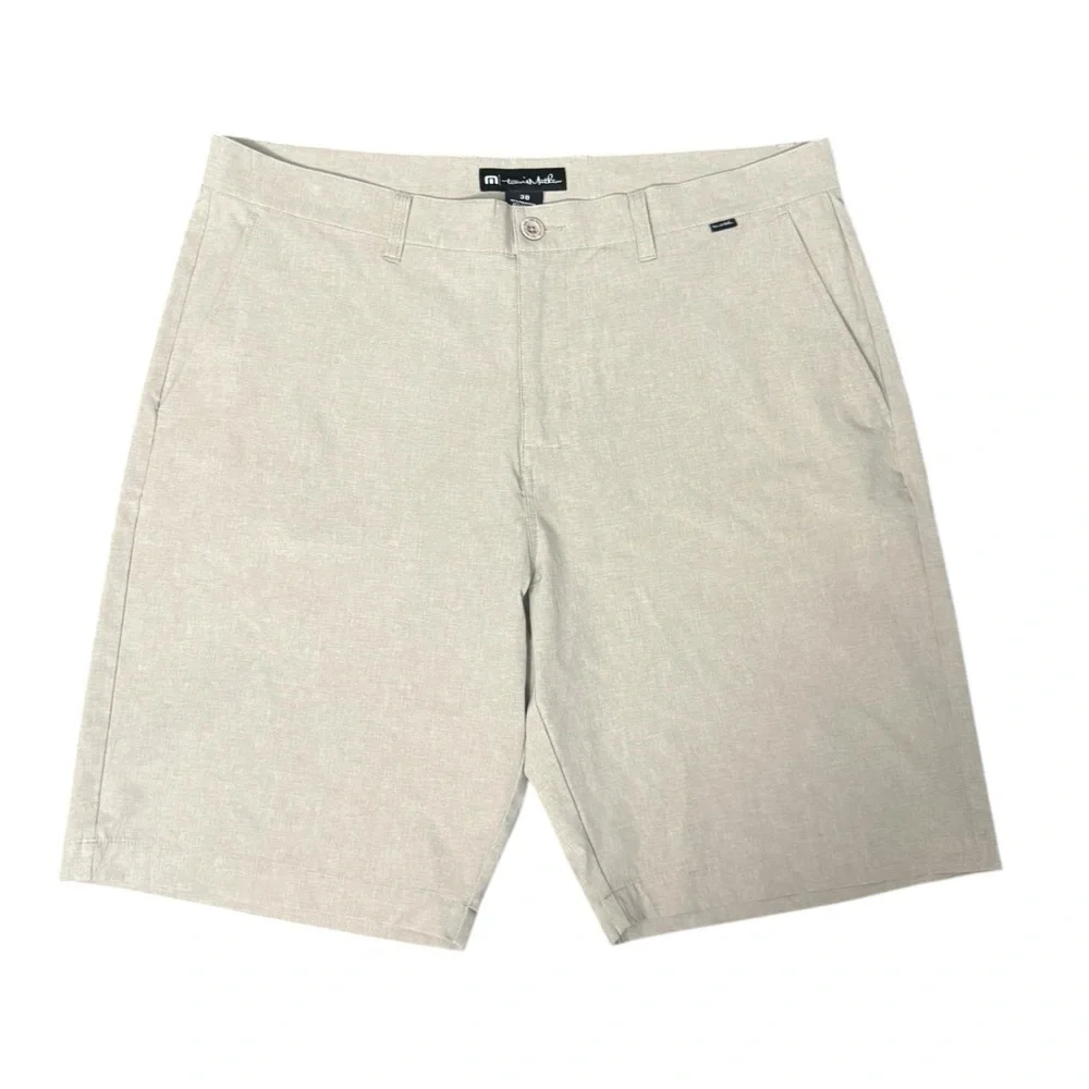 Men's Travis Mathew Beige Chino Golf Shorts Size 38